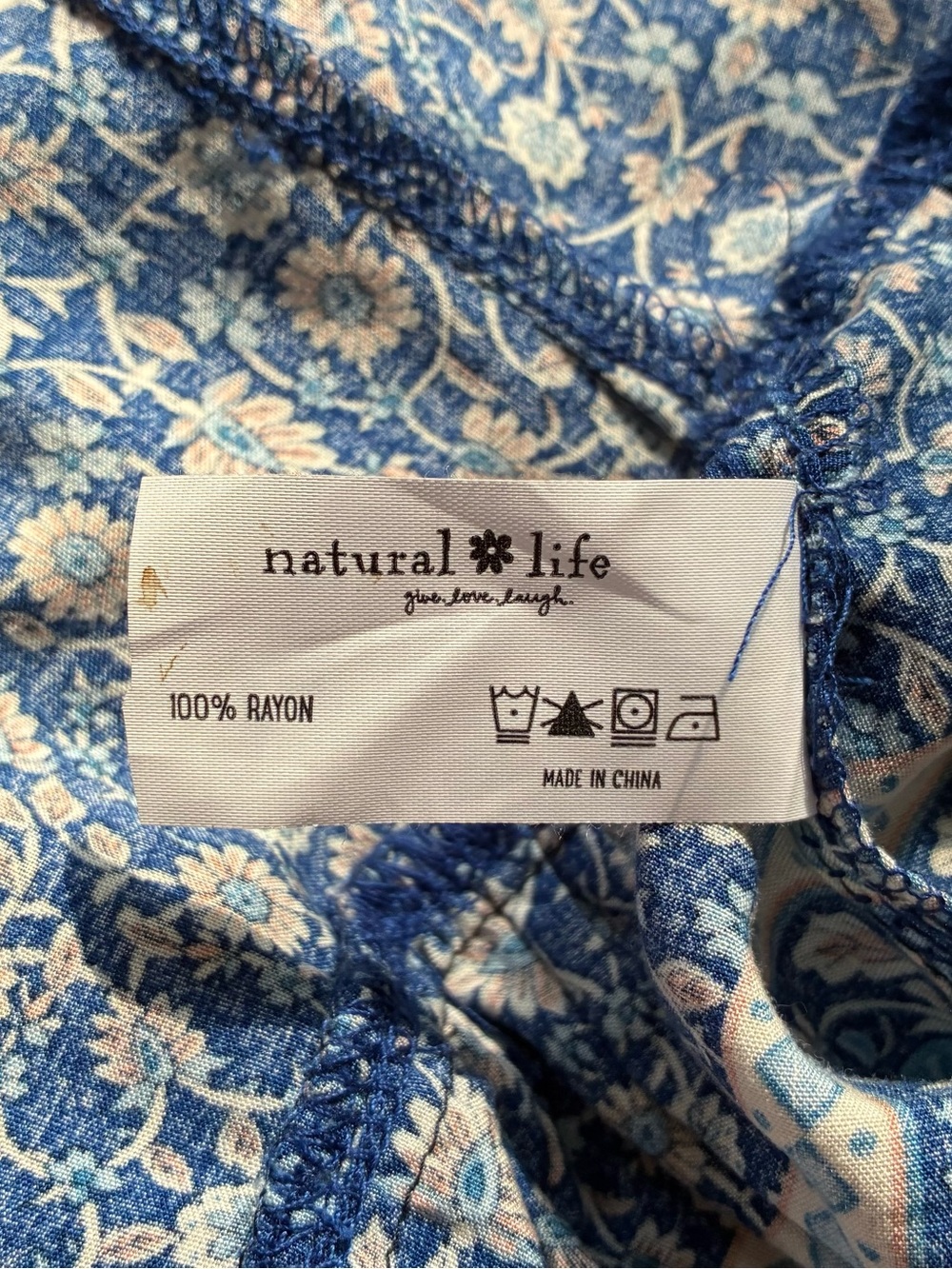 NATURAL LIFE Blue Floral Tiered Maxi Skirt - Picture 11 of 11